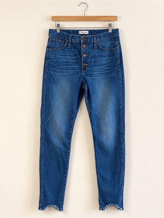 Madewell Denim - Madewell 10” High Rise Skinny Jeans 31T Raw Step Hem Blue Denim Women’s 31
